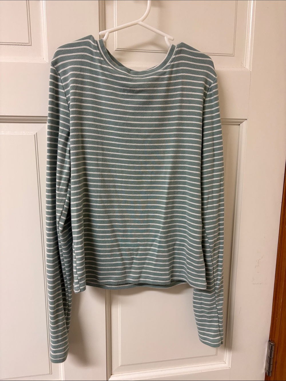 Wild Fable Striped Long-Sleeve Women's Top - Green/White